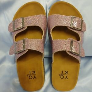 Yoki Sparkle Pink Kids Sandals
